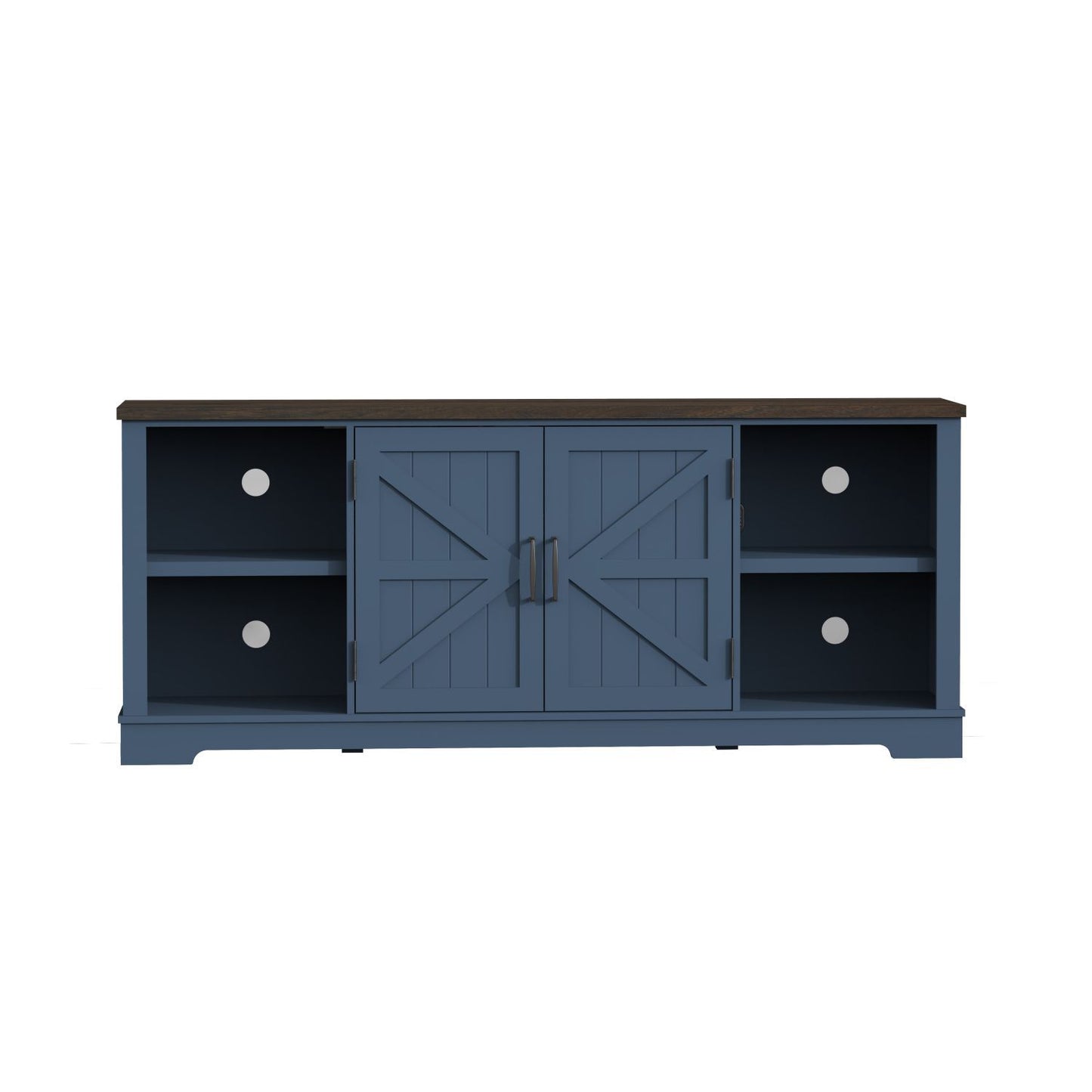 TV Stand for 80 Inch TV, Entertainment Center with Storage Cabinets, Mid Century Modern Media TV Console Table for Living Room Bedroom