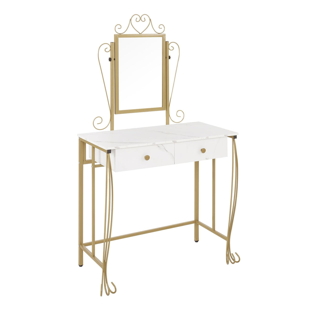 Mid-Century Vanity, White, 30" Tall — Mid-Century Modern Furniture — alternate view 10