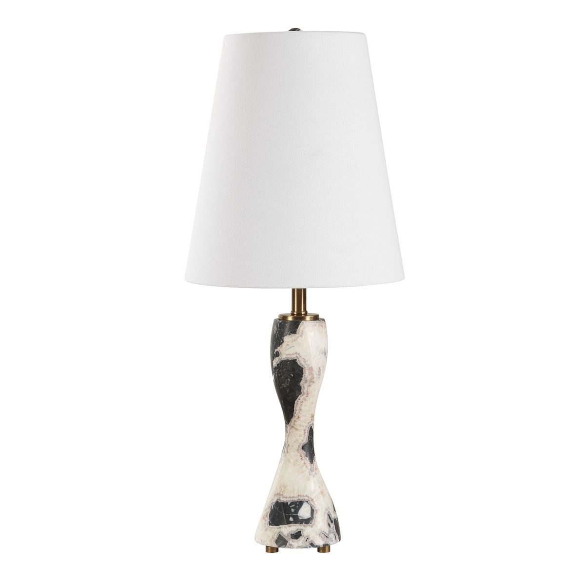 Black and White Marble Buffet Lamp