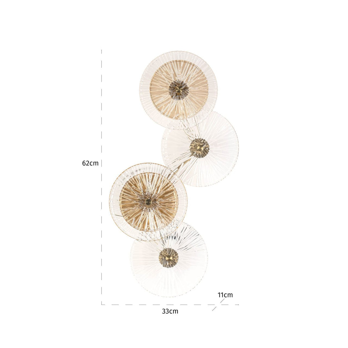 Brushed Gold Wall Lamp, Linzi