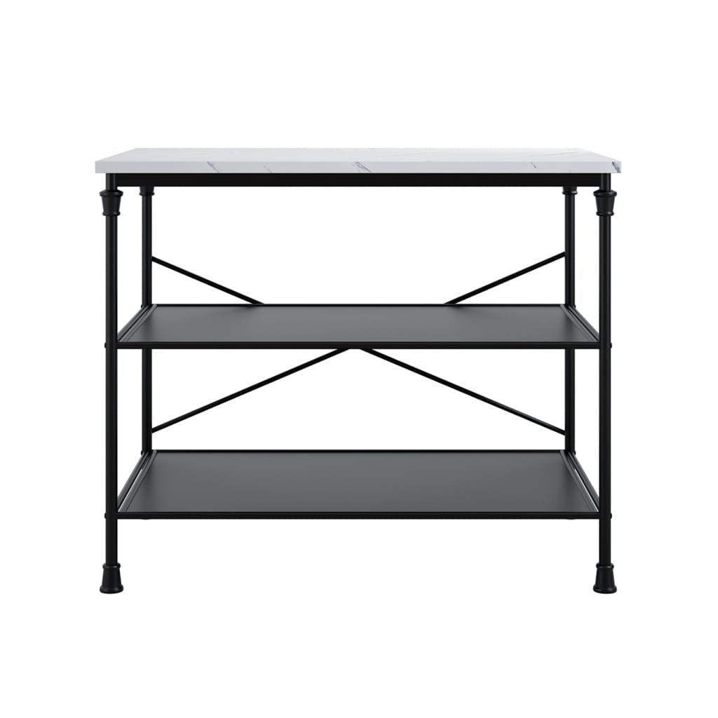 Marble and Black Console Table