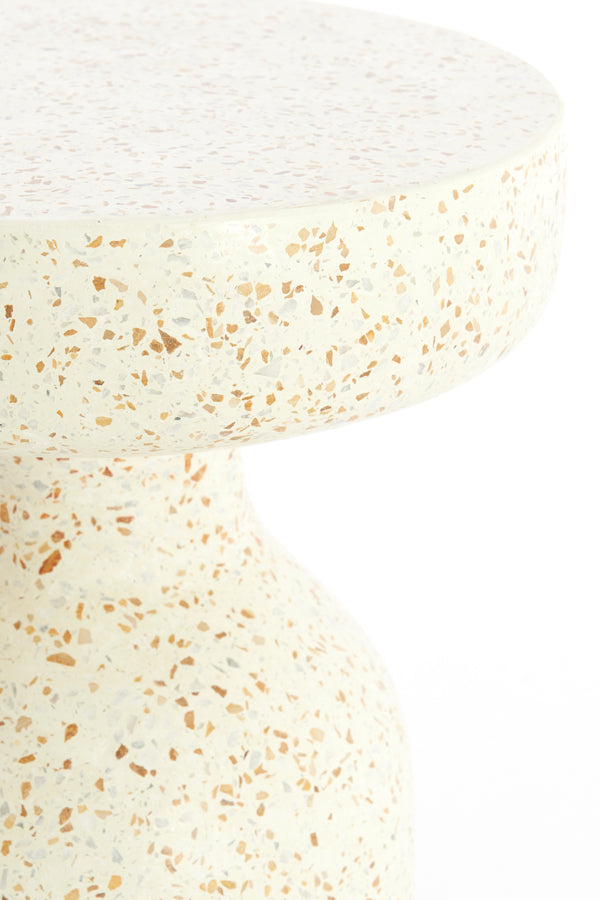 Cream Terrazzo Side Table