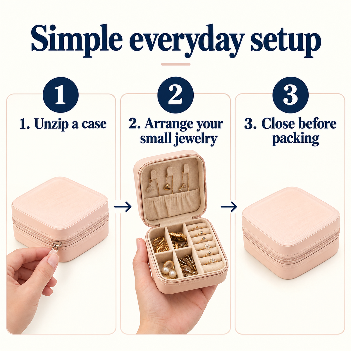 OHMM gallery v2 4 / 6 / everyday setup — MINI PU Leather Travel Jewelry Boxes, 15-Pack