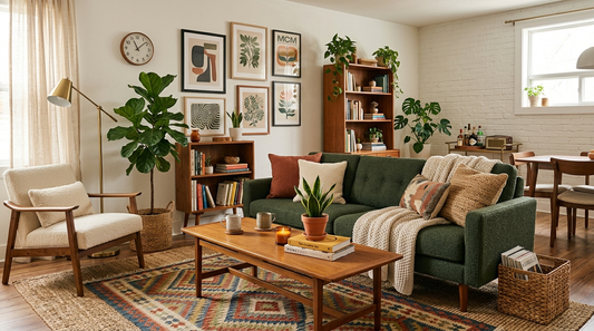 How to Style a Mid Century Living Room on a Budget