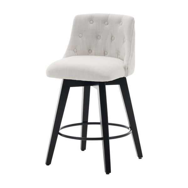Set of 2 Stain Resistant Swivel Counter Stools 25 Inch Solid Wood view 11