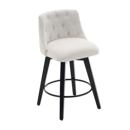 Set of 2 Stain Resistant Swivel Counter Stools 25 Inch Solid Wood view 10