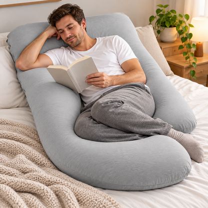 Pregnancy Pillow for Sleeping – G-Shaped Full-Body Support