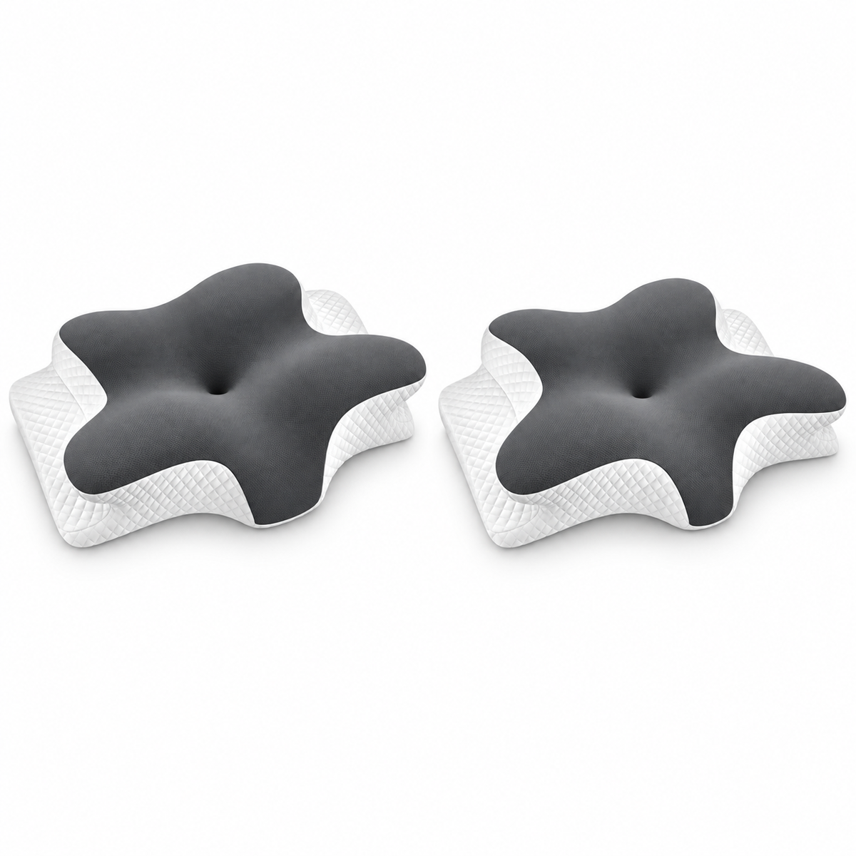 Star-Shaped Cervical Pillow – Dual-Height Memory Foam