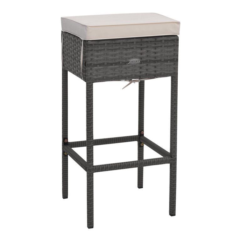 Rattan Mid-Century Bar Set, White (view 16)