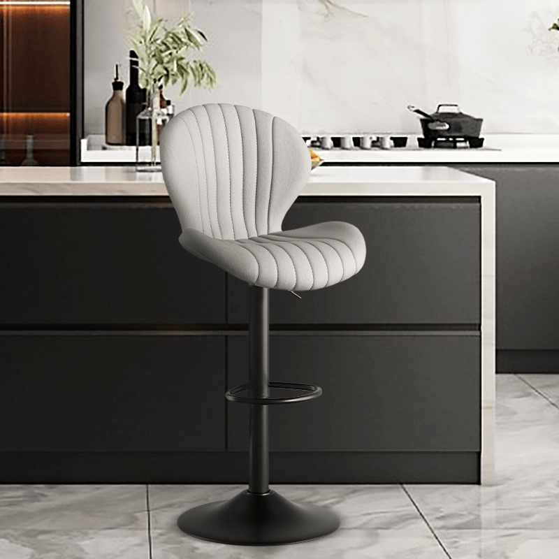 Faux Leather Swivel Bar Stools, Set of 2, Beige (view 116)