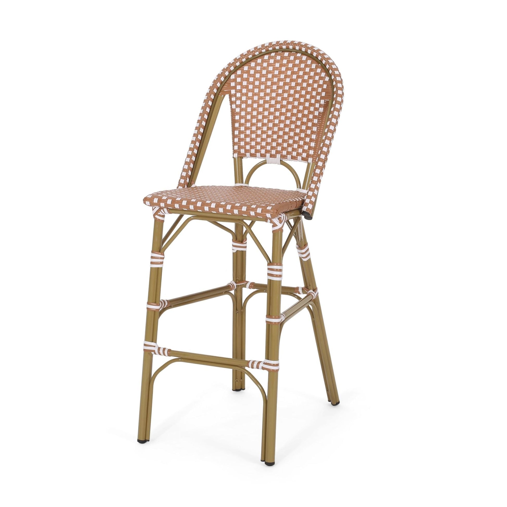 Rattan Swivel Bar Stools, White (view 7)
