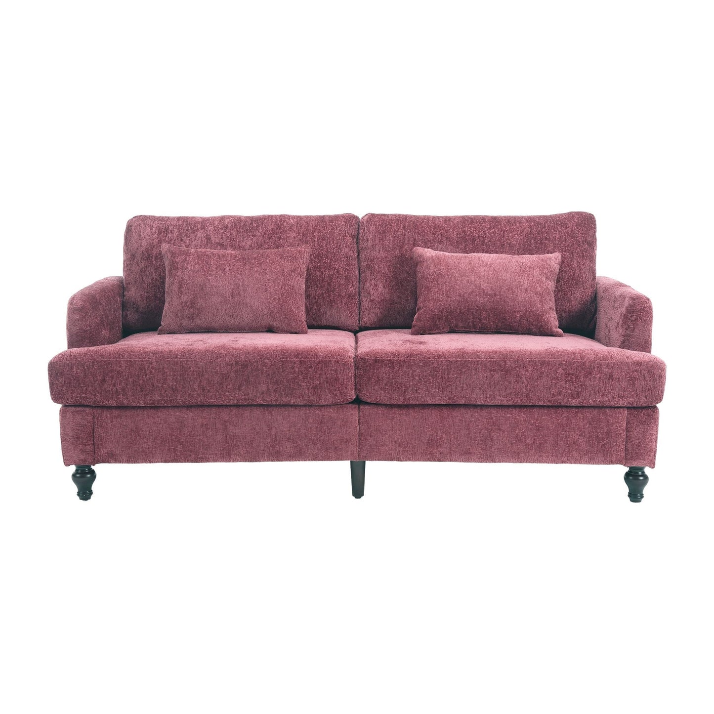 Chenille 2-Seat Mid-Century Sofa, Brown, 68.9" Wide (view 14)