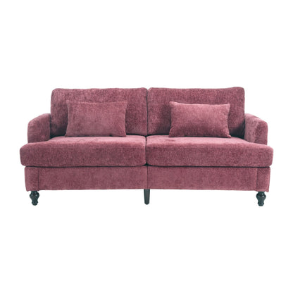 Chenille 2-Seat Mid-Century Sofa, Brown, 68.9" Wide (view 14)