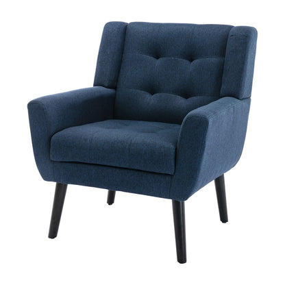 Linen Mid-Century Accent Chair, Light Gray (view 13)