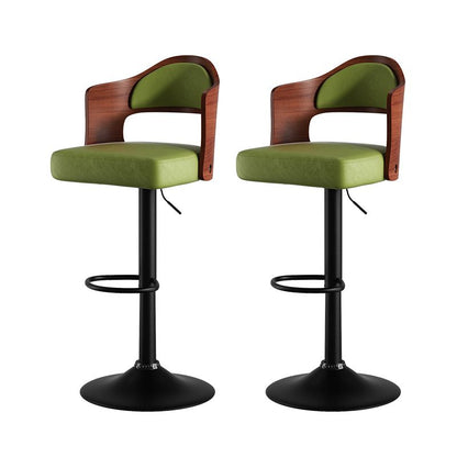 Faux Leather Swivel Bar Stools, Set of 2, 18" Wide (view 52)