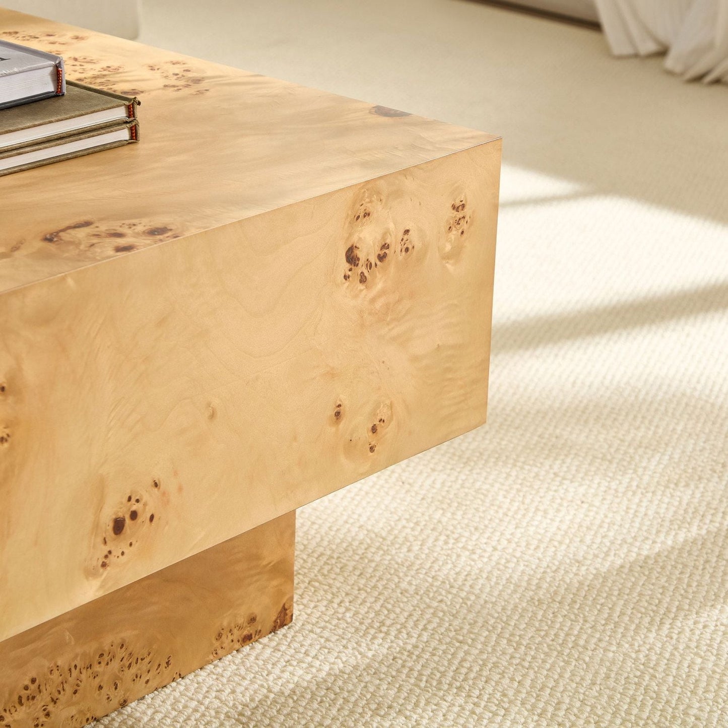 Wood Mid-Century Coffee Table, Natural Wood, 42" Wide (view 6)