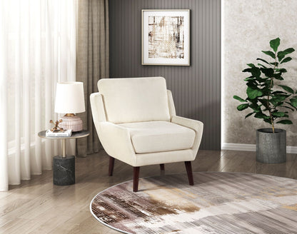 Chenille Mid-Century Accent Chair, Beige, 31" Tall (view 9)