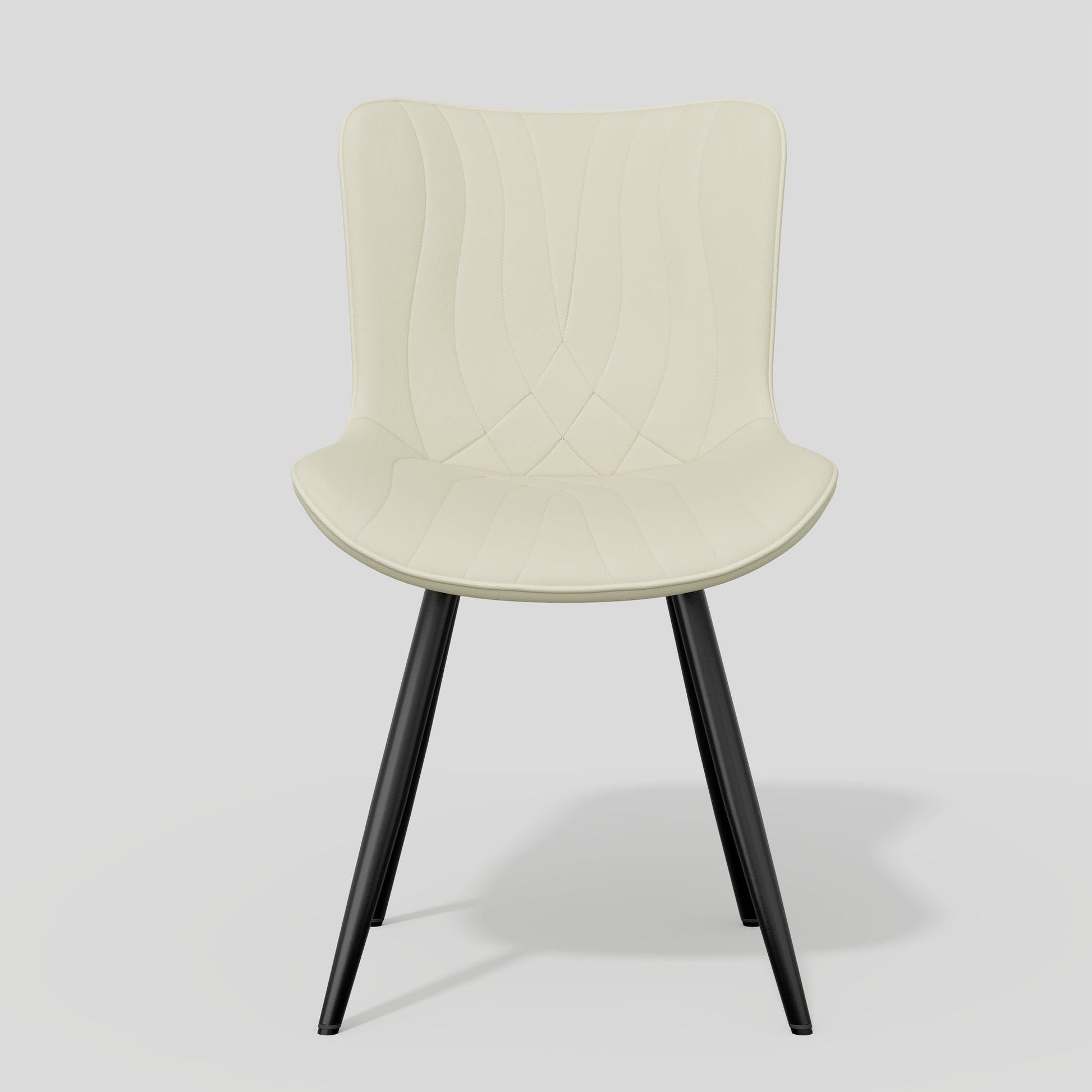 Leather Mid-Century Accent Chair, Beige (view 8)