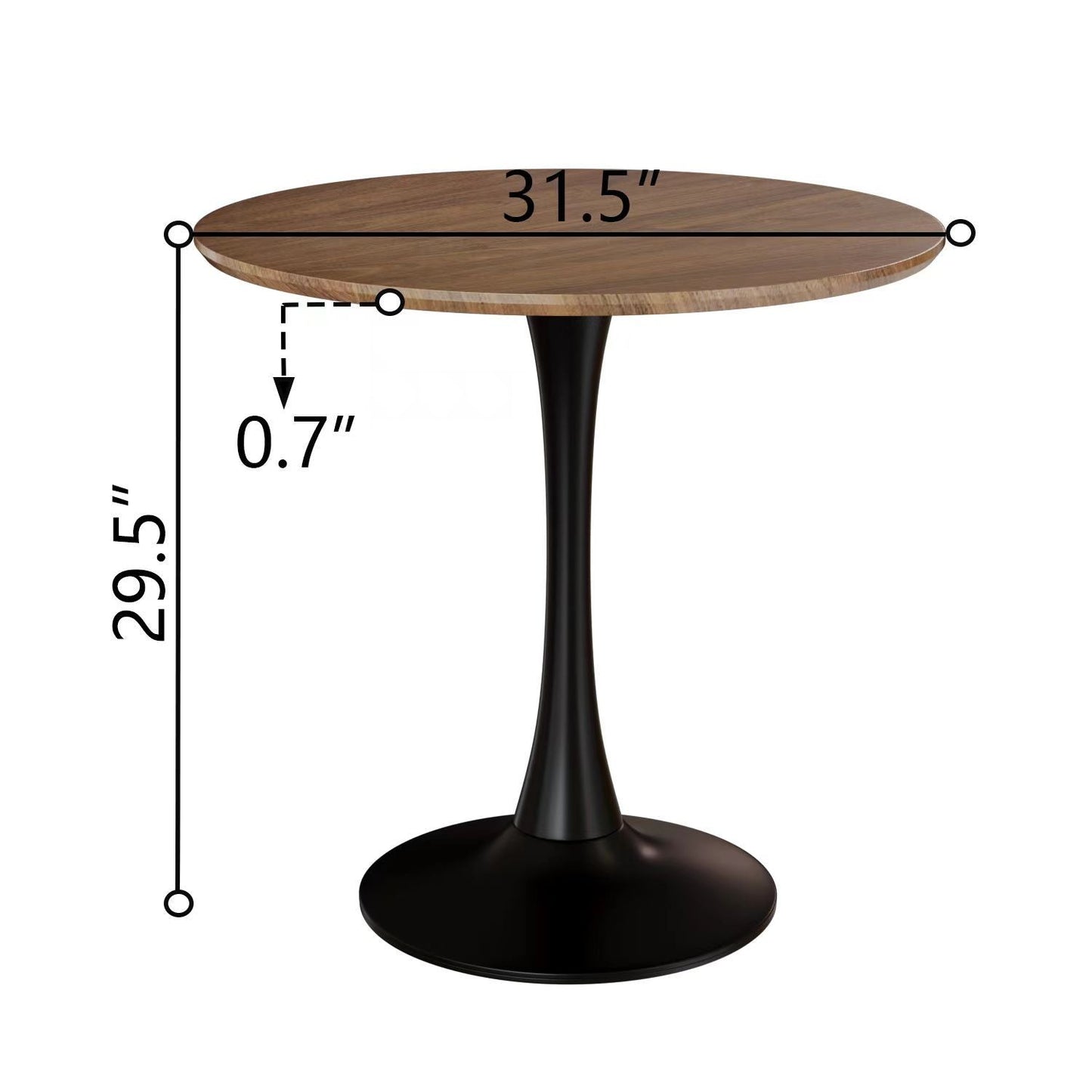 Wood Mid-Century Coffee Table, 42", 42" Wide (view 39)