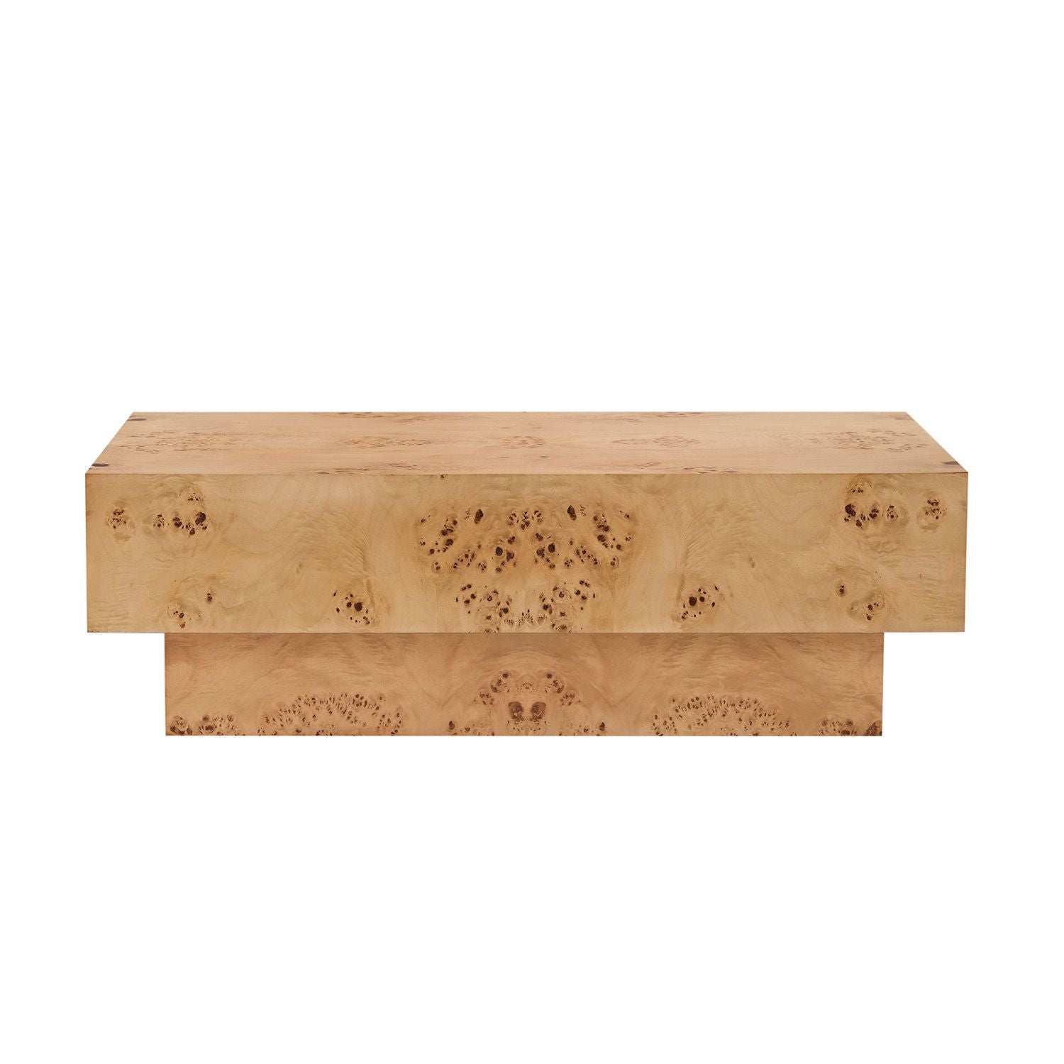 Wood Mid-Century Coffee Table, Natural Wood, Rectangular (view 2)