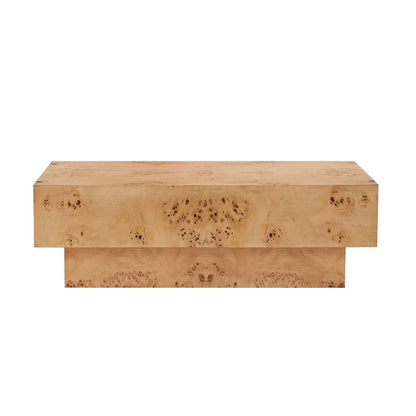 Wood Mid-Century Coffee Table, Natural Wood, Rectangular (view 2)