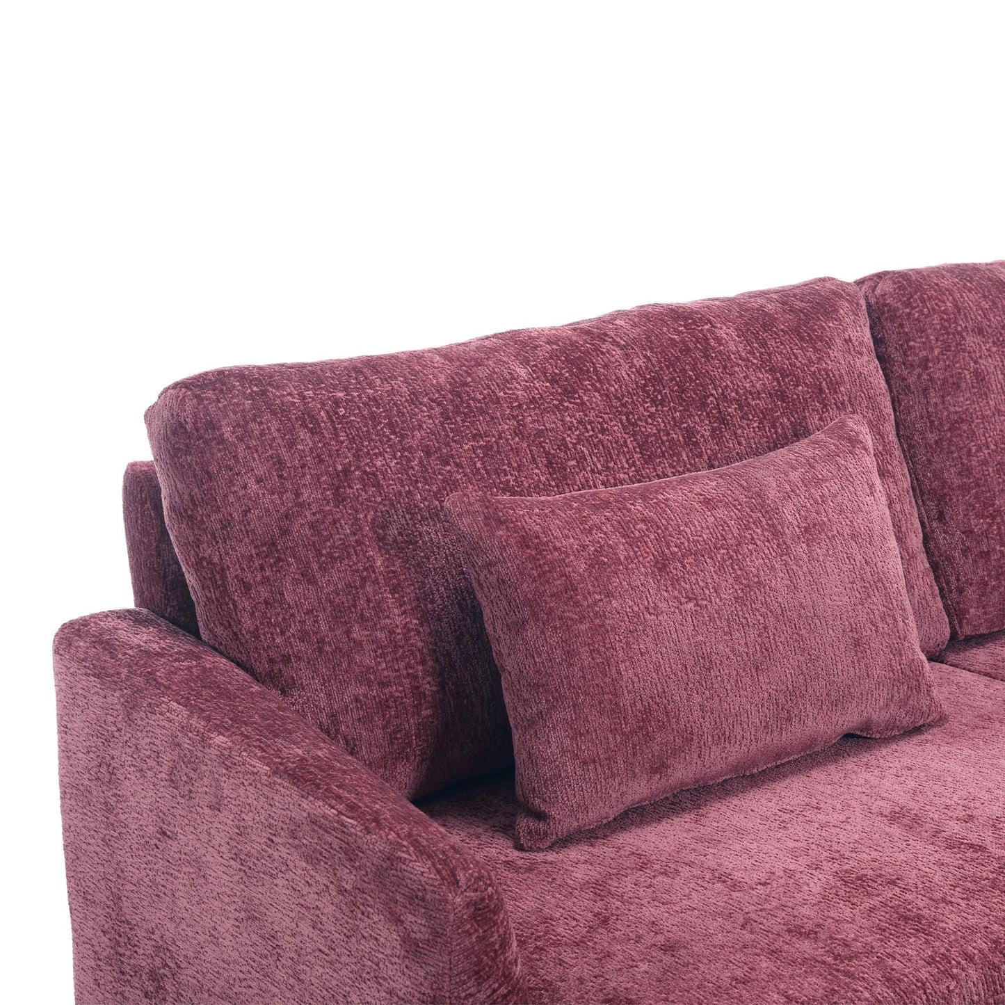 Chenille 2-Seat Mid-Century Sofa, Brown, 31.89" Tall (view 20)