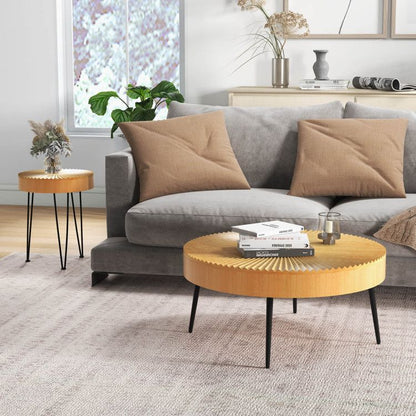 Solid Wood Mid-Century Coffee Table, Natural (view 7)