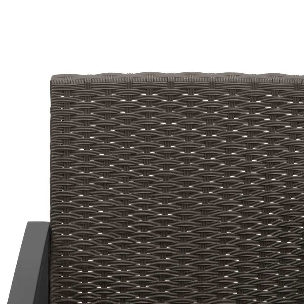 Patio Dining Chairs 2-Piece Black PP Rattan (view 6)