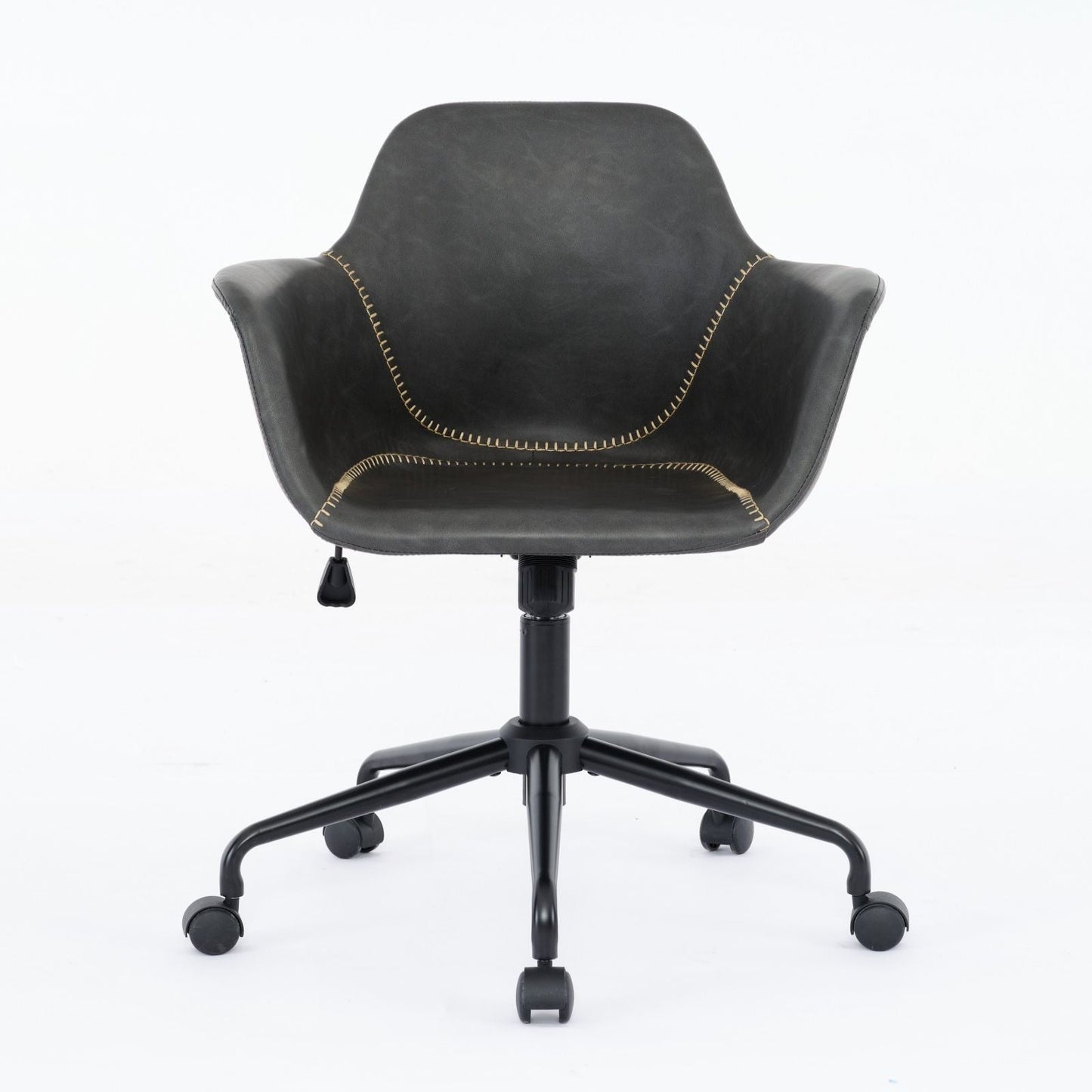 Faux Leather Mid-Century Accent Chair (view 4)