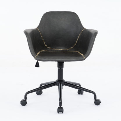 Faux Leather Mid-Century Accent Chair (view 4)