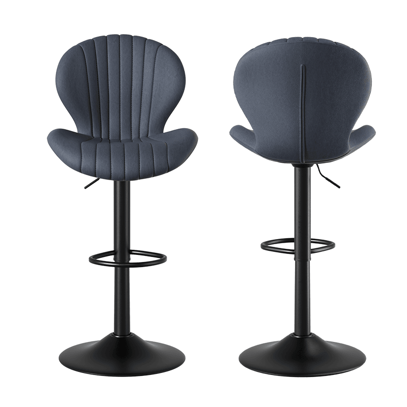Faux Leather Swivel Bar Stools, Set of 2, High Back (view 45)