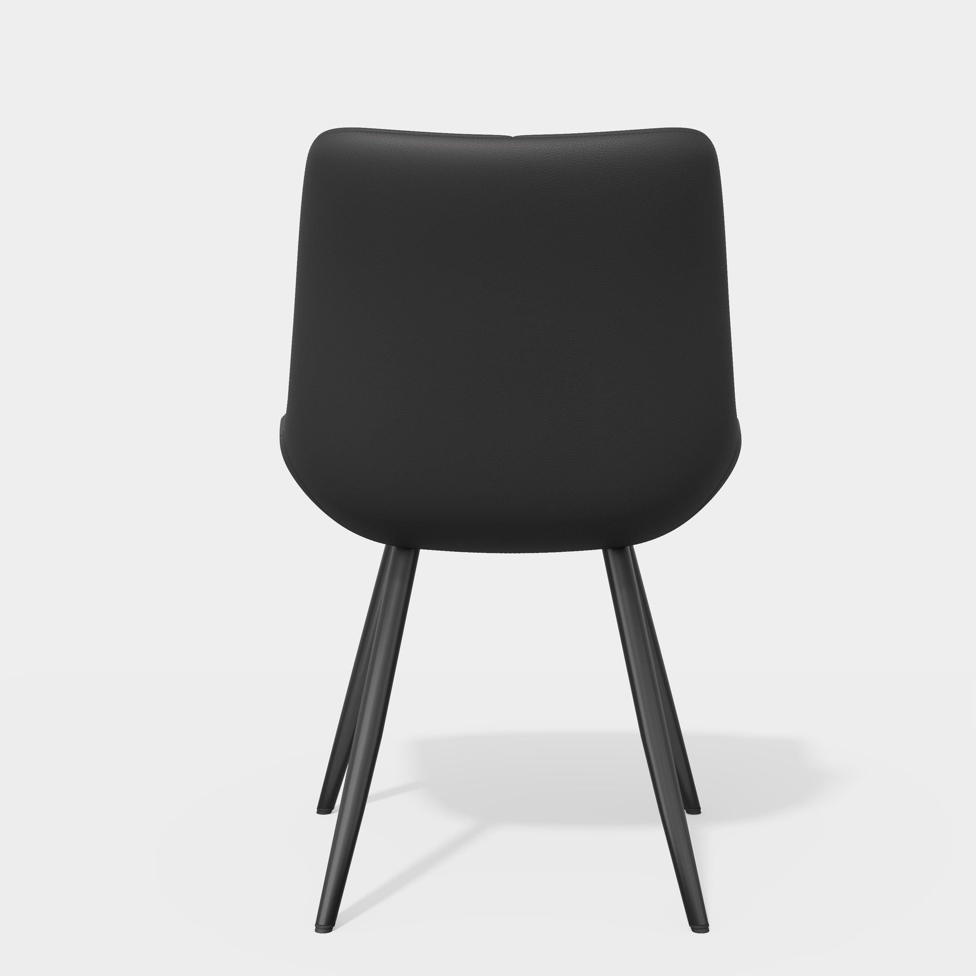 Leather Mid-Century Dining Chairs, Set of 2, Black (view 13)
