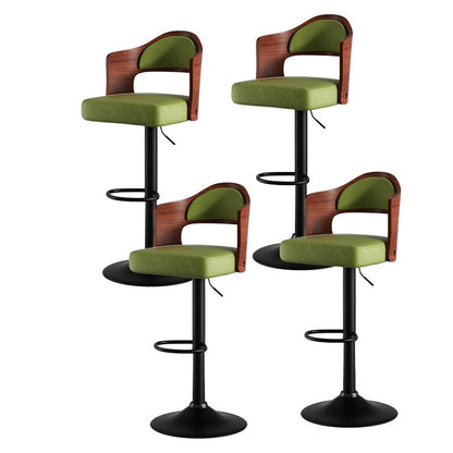 Faux Leather Swivel Bar Stools, Set of 2, 18" Wide (view 105)
