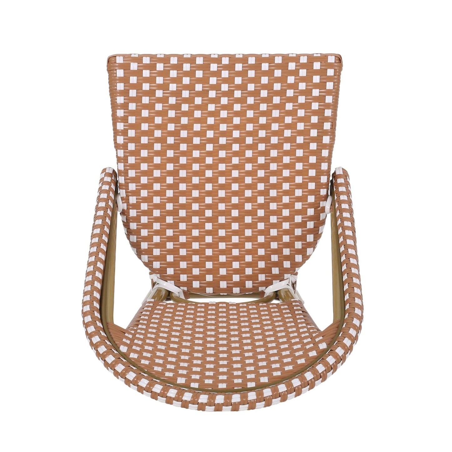 Rattan Swivel Bar Stools, White, Set of 2 (view 10)