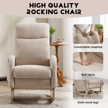 Wood Mid-Century Rocking Chair, WHITE (view 12)