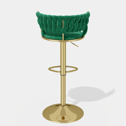 Velvet Swivel Bar Stools, Set of 2, Gold (view 51)