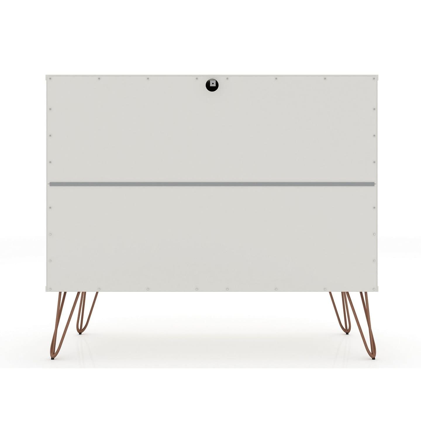 3-Drawer Mid-Century Dresser, White (Style 2) (view 6)