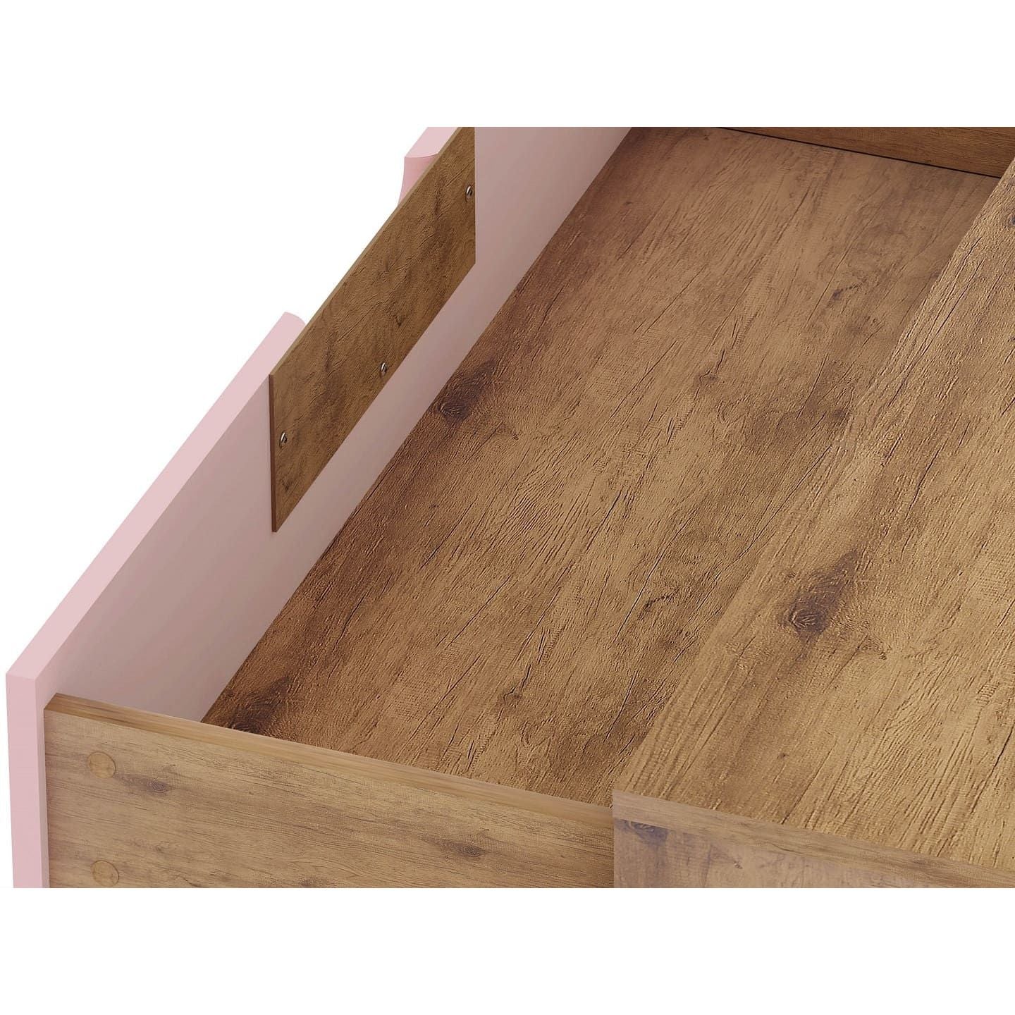 3-Drawer Mid-Century Dresser, Pink, 60" Wide (view 6)