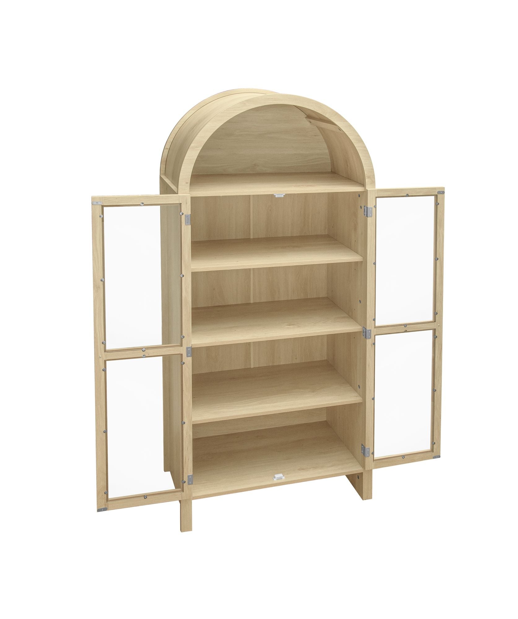 Mid-Century Cabinet, White, with Storage (view 10)