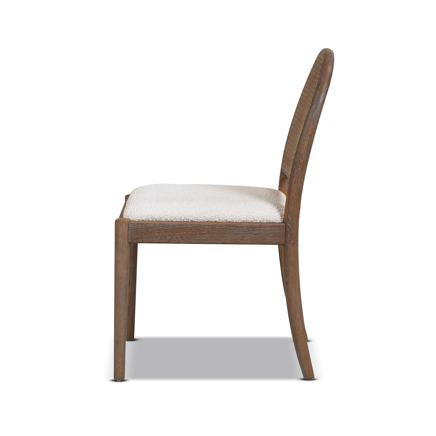 Boucle Mid-Century Dining Chairs, Set of 2, White (view 9)