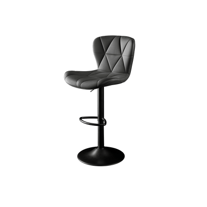 Faux Leather Swivel Bar Stools, Set of 2, Black (view 12)