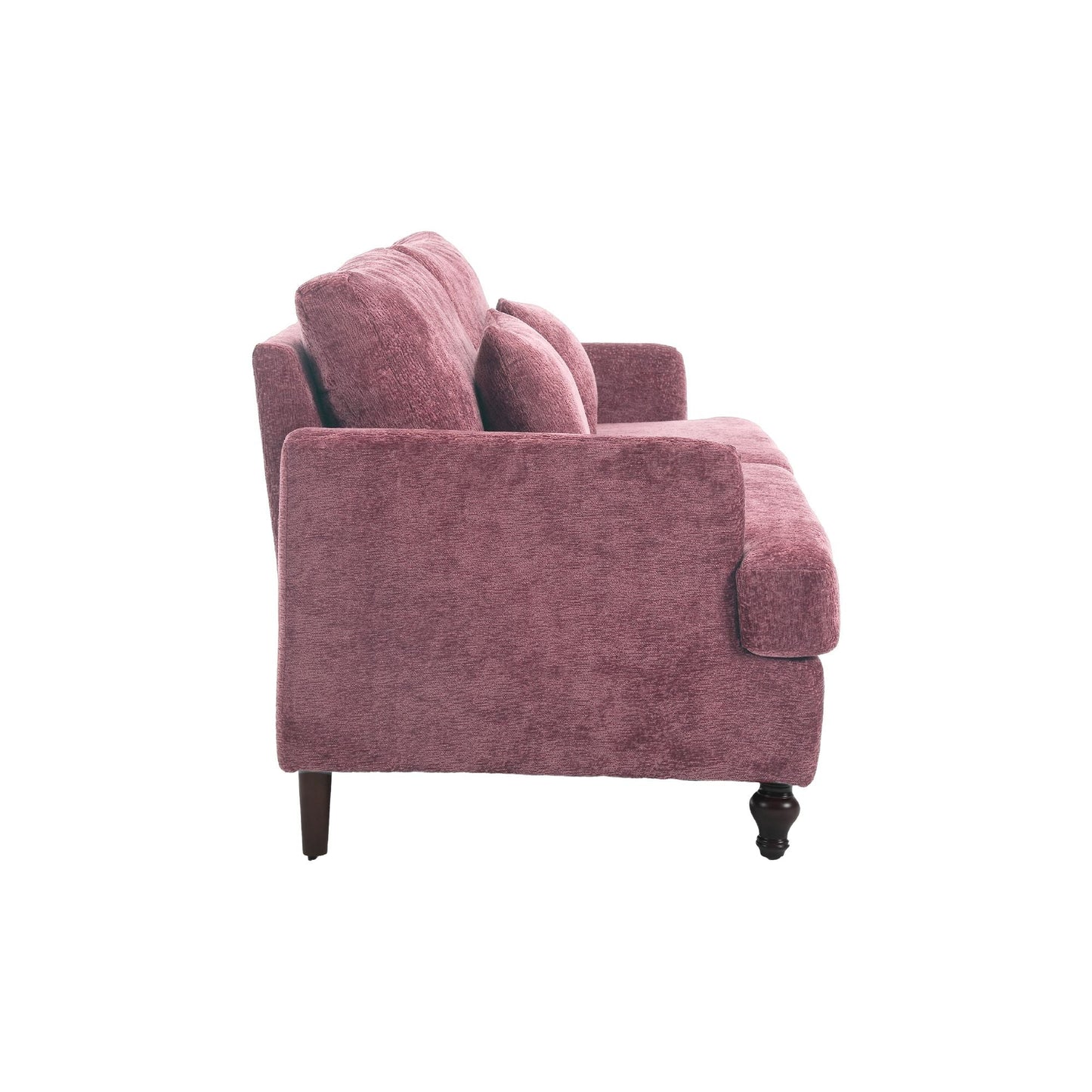 Chenille 2-Seat Mid-Century Sofa, Brown, 31.89" Tall (view 17)