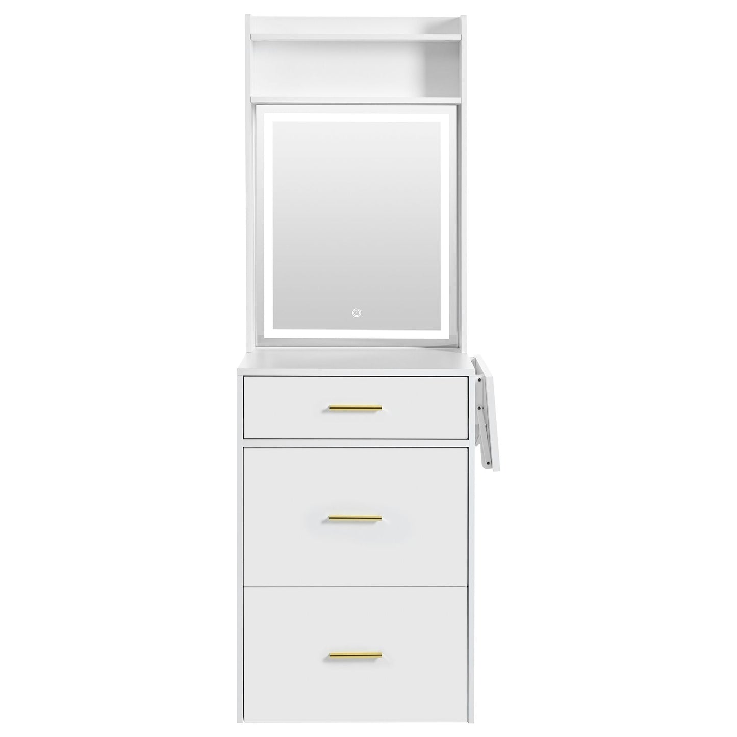 Mid-Century Vanity, White, Compact (view 10)
