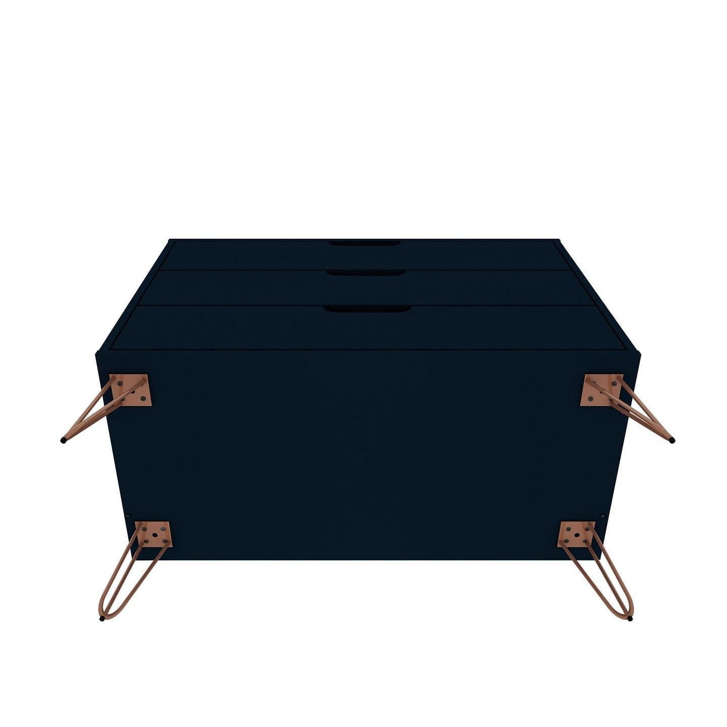 3-Drawer Mid-Century Dresser, Blue, 34" Tall (view 8)