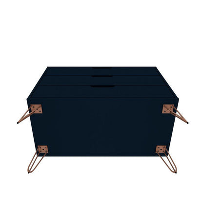 3-Drawer Mid-Century Dresser, Blue, 34" Tall (view 8)