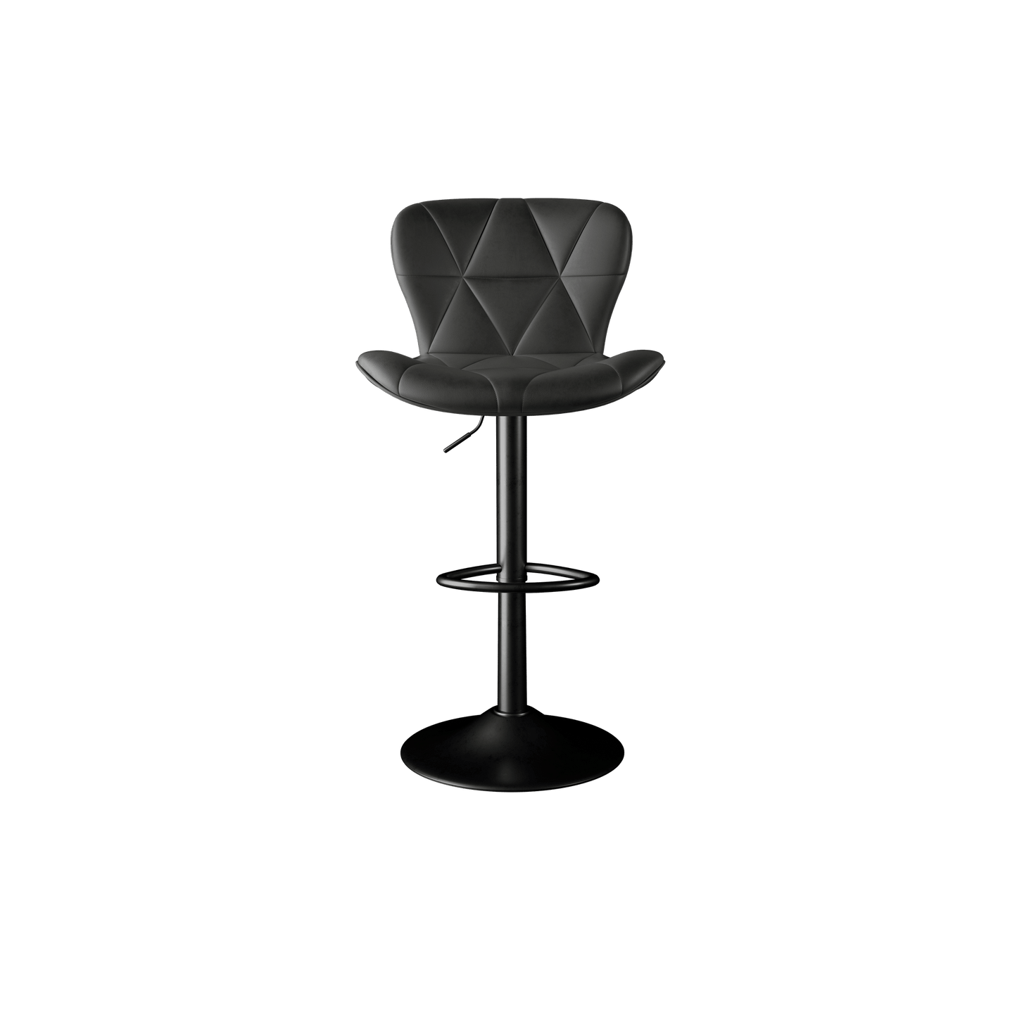 Faux Leather Swivel Bar Stools, Set of 2, Black (view 6)