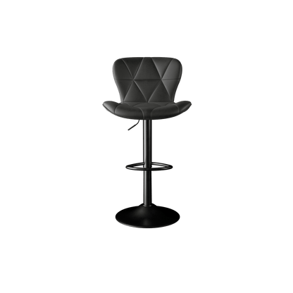 Faux Leather Swivel Bar Stools, Set of 2, Black (view 6)
