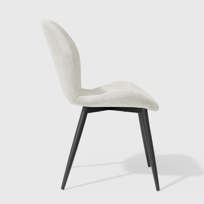 Velvet Mid-Century Dining Chairs, Set of 2, Blue (view 20)
