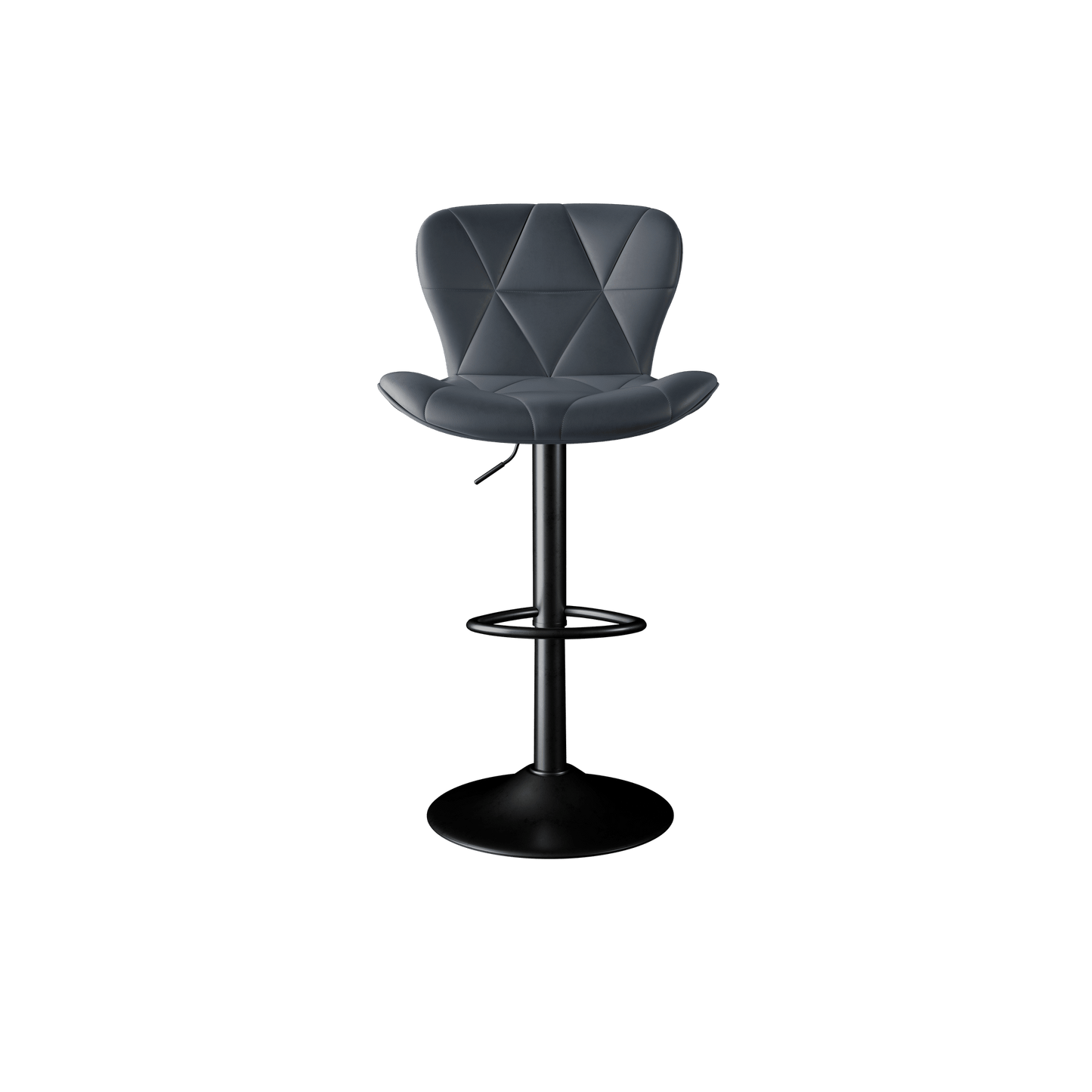 Faux Leather Swivel Bar Stools, Set of 2, Black (view 76)