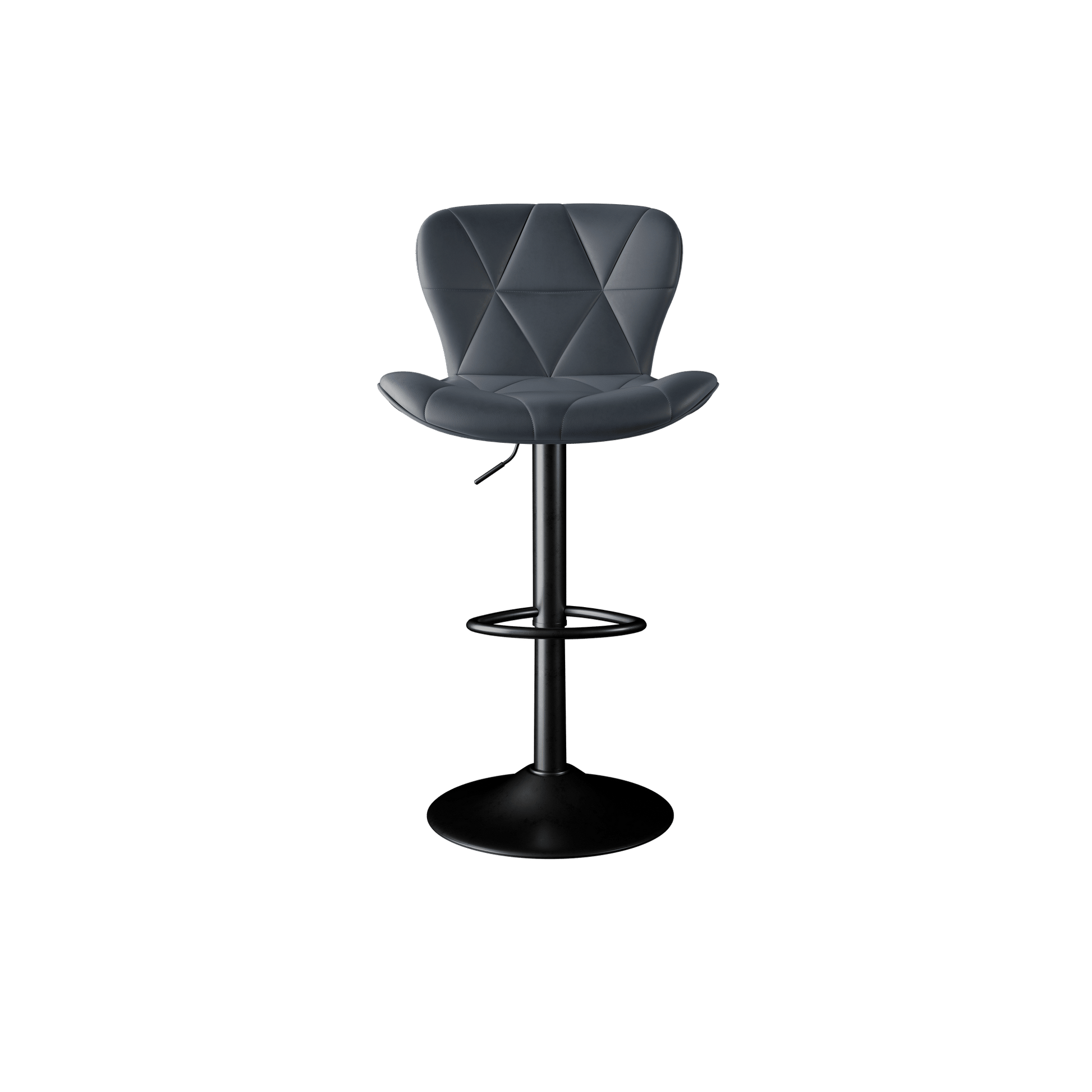 Faux Leather Swivel Bar Stools, Set of 2, Black (view 76)